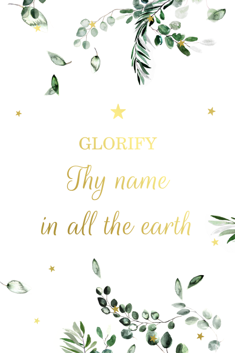 Christelijke kerstkaart: Glorify Thy name