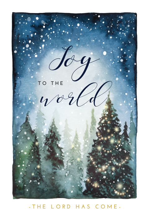 Christelijke kerstkaart: Joy to the world