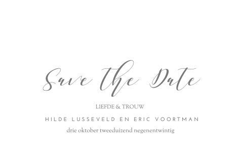 Klassieke Save The Date Kaart Met Houten Hartje