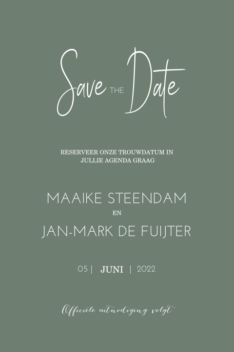 Klassieke Save the Date mooie lettertypes