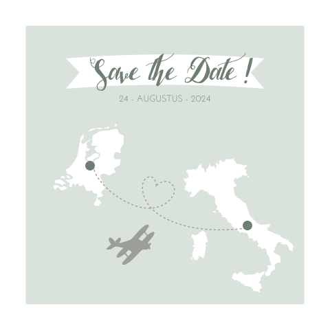 Save the Date voor bruiloft in Italie