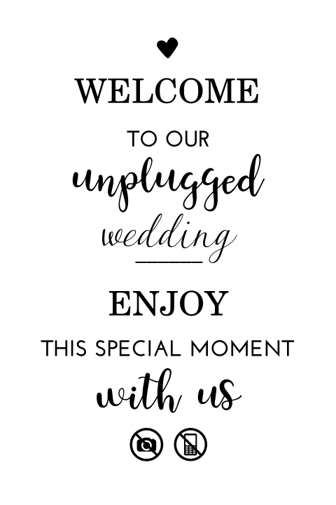Unplugged wedding - maak je eigen bruiloftsbord