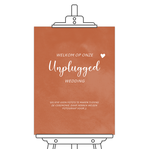 Bord unplugged wedding Vintage Color