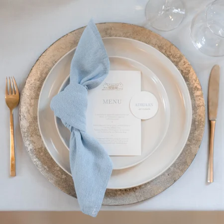 Menukaarten bruiloft trouwlocatie