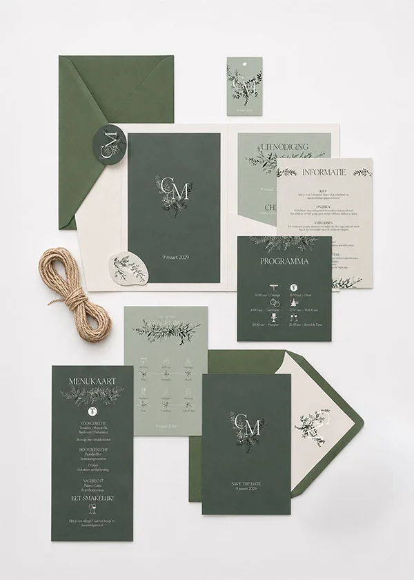trouwkaarten set Christel