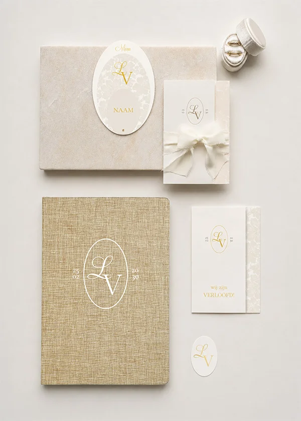 trouwkaarten set Lisette