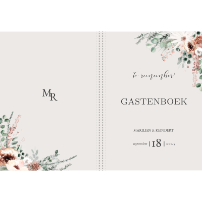 Gastenboek Bij Trouwhuisstijl Bohemian Gold